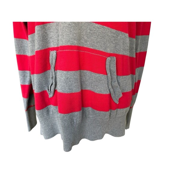 Atlanta Falcons Cutter And Buck Women’s Sz XL Red & Gray Cotton Hooded Sweater - Picture 13 of 16
